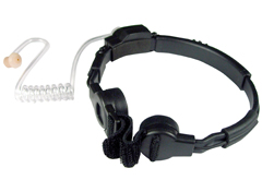 <b>GLADIATOR SPM-1500 Series</b> - Heavy Duty Throat Microphone. Dual microphone elements pick up sound directly from users throat, so very little ambient noise is heard.